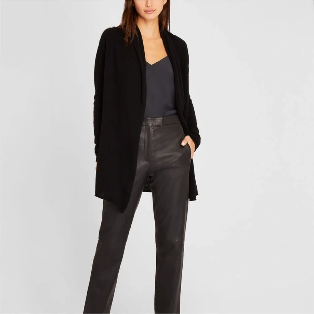 Club Monaco Cristina 100% Cashmere Shawl Lapel Cardigan Sweater Black XS